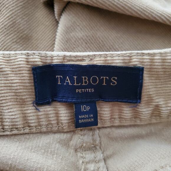TALBOTS Woman's tan corduroy pants Curvy fit Petite size Inseam 27 sz. 10P - Picture 7 of 10